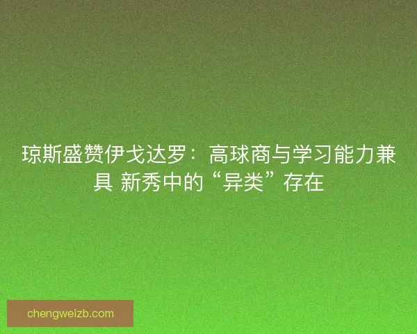 琼斯盛赞伊戈达罗：高球商与学习能力兼具 新秀中的 “异类” 存在