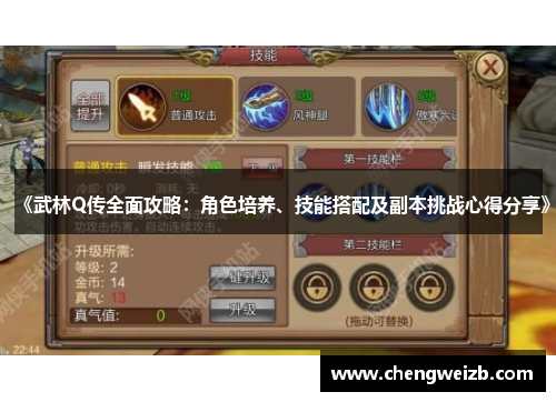 《武林Q传全面攻略：角色培养、技能搭配及副本挑战心得分享》